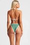 Women's Bikini Set Triangle Neckline Sleeveless Knitted Textured Capless Top High Waist Slip Bottom Plain Patterned - 5