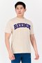 Men Sportswear Fit Short Sleeve Outdoor T-Shirt, Beige