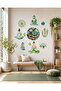 Zen Yoga Studio Wall Sticker Set Mandala Lotus Crystal Buddha Decor Sticker Set - 2