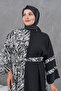 Straight-Cut Dress with a Belt and Embellishments, Suitable for Sizes 38-48. - 6