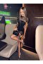 Women's Extra Mini Strapless Dress with Lace Collar and Skirt - 4