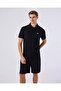 Black Men's Polo Neck T-Shirt 6Sm5010 - 7