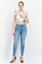 Women Queen Anne Sleeves All over Printed Tank Top, White Combo - 3
