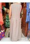 Gray Color Vest Italian Linen Dress - 4