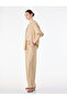Viscose Fabric Tie-Waist Pocketed Straight Wide-Leg Striped Trousers - 2