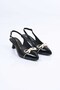 Laceless Bowknot Neolite Sole Genuine Leather Open Back Thin Heeled Shoes 342-544 Women - 6