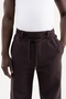 Men's Embroidered Double Face Trousers Dark Brown - 4