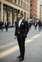 Men's Solid Color Tie And Handkerchief Set Men's Necktie - 4