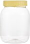 Dc1488 1000Ml Plastic Round Storage Jar Air Proof Transparent Jar, Dishwasher Safe Food Container