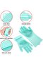 Silicone Scrub Cleaning Hand Gloves for Dish washing and Pet Grooming Latex Free (Multicolor) - 2