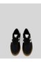Kelva Women's Soft Leather Double Striped Lace-Up Round Toe Rubber Sole White Tongue Detailed Sneaker Sports Shoes 1 cm - 8