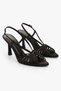 Women's Gloria Brown Satin Heeled Shoes