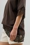 Brown Lace Detailed Women's T-Shirt - 5