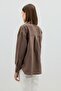 Coffee Modal Blended Striped Women's Shirt - 3