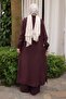 Plum Buttoned Tunic Trouser Suit - 5