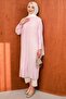 Pink Buttoned Long Tunic with Back Slit - 3