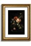 Premium Floral Rose Retro Canvas Wall Art Gold Frame 40x60 cm Decor
