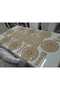 Runner(100X33)/American Service (33cm)/Dinner Presentation Set/1 Runner/8 American Servings/8 Plate Holders/8 Spoon Holders/25 Pieces/Silvery Gold - 3