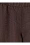 Lcwaikiki Classic Women's Linen Trousers with Elastic Waist - 3