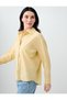 Yellow Cotton Blend Striped Shirt with Shiny Stone Detail - 4