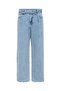 Belt Detailed Striped Baggy Jeans