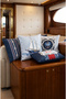Mari̇ne Sailing Patterned Blue and White Square Throw Pillow 43 X 43 cm Double-Sided Throw Pillow Cover - 4