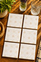 Abstract - Bohemian - Geometric Themed Modern Set of 6 Coasters - Uv Printing Mdf - 10X10 cm