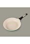 Leo Phantom Non-Stick Deep Pot and Frying Pan with Lid - Beige - 24 cm - 4