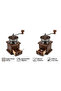 Antique Look Wooden Manual Coffee Grinder - Adjustable Ceramic Grinder, Hand Crank Spice and Coffee Grinder - 8