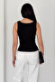 Women's Lace Detailed Square Neck Lined Athlete Blouse - 7
