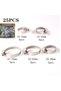 25pcs Stainless Steel Hose Pipe Clamps 10mm-70mm Cross German Hose Clamp Clips for Air Hose Water...