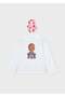 Girl's Buckle and Sweatshirt Set White - 3