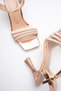 Rose Gold Stone Thin Heeled Evening Dress Sandals Fs20My15G - 3