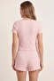 Women's Pink Ribbed Shorts - 4