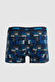 Men's Navy Blue 3-Piece Boxer Set 50326496-Vr033 - 4