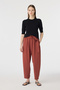 High Waist Belted Casual Trousers Tile Pants 0268