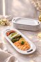 Kütahya Royal Series New Chicken World Plate White Serving Presentation Plate & Dowry Plate Stylish Design 6 Pieces - 4
