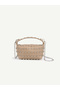 Women's Mini Size Staple Detailed Handbag and Shoulder Bag