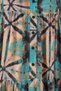 Women's Shirt Collar, Gathered Waist, Patterned Viscose D. Mint Hijab Dress - 5