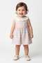 Baby Girl Birthday Party Wedding Dress Short Sleeve Sleeveless Striped Lace Collar - 2