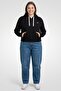 Women Brand Logo Long Sleeve Hoodie, Black - 2