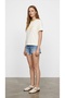 Women's T-Shirt Tsh01843 Ecru-Yellow - 4