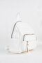 Women's Koala White 3-Compartment Soft Faux Leather Zipper Closure Travel & Daily Backpack - 2