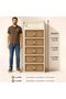 6 Layer Collapsible Storage Bins With Wheels [155cm] - Stackable Plastic Storage Cabinet Portable Multi-Tier Organizer Rack, Kitchen Rack with Dual Opening Home Storage unit Easy Tool Free - 2