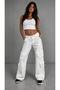Women's Beige Color Cargo Pocket 3413_W5 High Waist 100% Koton Jean Pants - 2