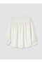 Original Embroidered Collar Linen Blend Blouse - 6