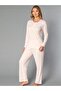 Long Sleeve Pajama Set Viscose Soft Fabric Women's Comfortable Home Wear 89-121 - 3