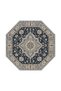 Sdt Anatolian Motif Vintage Octagonal Classic Medallion Patterned Navy Blue Cream Base Decorative Carpet Sdt1357 - 3