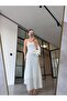 Thin Strap Lace Dress Ecru