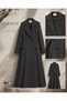 Monarch Series Long Hijab Coat with Cover Pockets